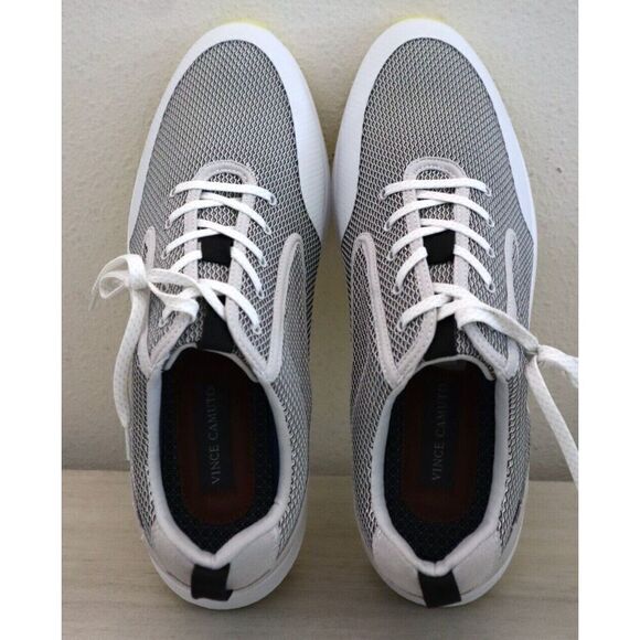 Vince Camuto Men's Sz 10M White/Nimbus 2-Tone Emmitt Mesh Sneakers - Picture 10 of 11